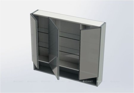 Зеркало-шкаф Aquanet Виго 100 сине-серый 