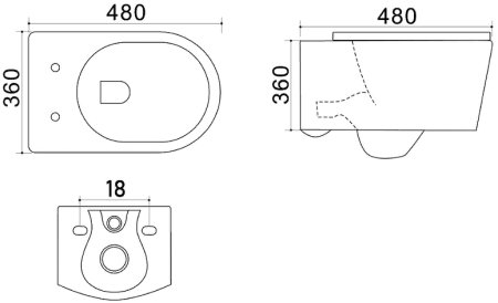 Унитаз Azario Nova AZ2217 подвесной Белый с сиденьем Микролифт 
