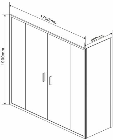 Душевой уголок Vincea Garda 170х90 VSR-1G29017CL профиль Хром стекло прозрачное 