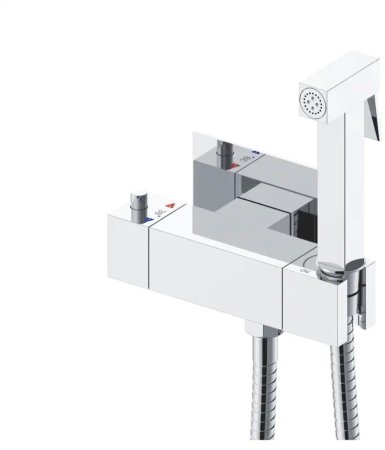 Гигиенический душ с термостатом Rose R965, хром 