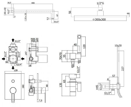 Душевая система Paffoni Ringo KITZRIN015CR/MKING с гигиеническим душем Хром 