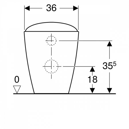 Унитаз приставной Geberit Citterio 500.512.01.1 Rimfree 