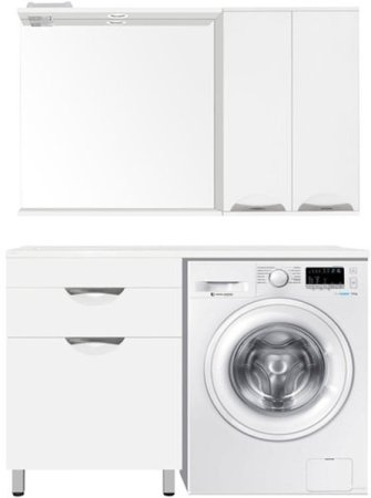 Тумба под раковину Style Line Жасмин 120 с 1 ящиком Белая 