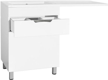 Тумба под раковину Style Line Жасмин 120 с 1 ящиком Белая 