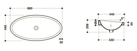Раковина Disegno Ceramica Sfera SF08044001 