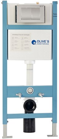 Инсталляция Olive's M48010-PR412C для унитаза клавишей смыва Хром глянцевый 