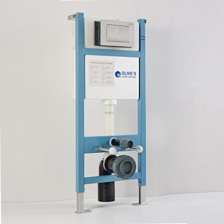 Инсталляция Olive's M48010-PR412C для унитаза клавишей смыва Хром глянцевый 