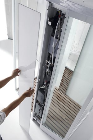 Душевая кабина Orans SR-89105RS белая, с баней 