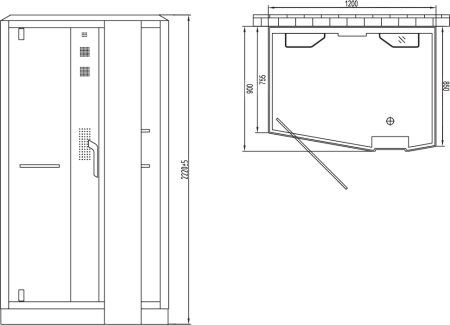 Душевая кабина Orans SR-89105RS белая, с баней 