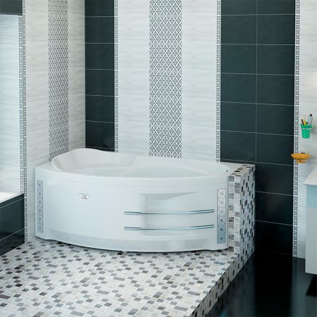 Акриловая ванна Radomir Vannesa Massage София 169х99, с каркасом, экраном и полотенцедержателем, акт 