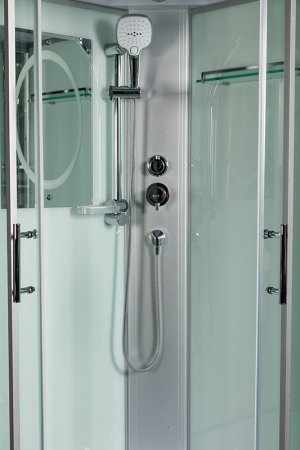 Душевая кабина WeltWasser WW500 Halle 1002 100x100 10000003243 профиль Хром стекло прозрачное 