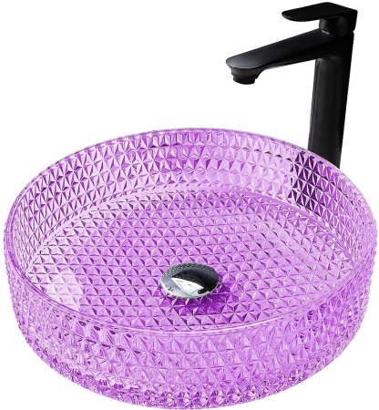 Раковина-чаша Abber Glas 40 AK2301P Фиолетовая 