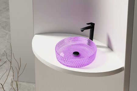 Раковина-чаша Abber Glas 40 AK2301P Фиолетовая 