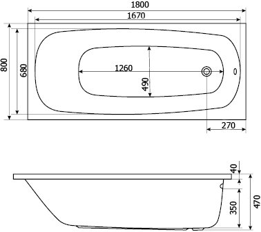 Акриловая ванна Excellent Layla 180x80 