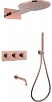 Душевая система Abber Wasser Kreis AF8150RG с термостатом Розовое золото