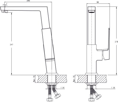 Смеситель Rush Thira TR3635-23 для кухонной мойки 