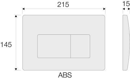 Кнопка смыва Valsir P1 VS0871303 черная матовая 