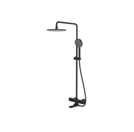 Душевая система с термостатом Bravat Arc F699153BW-A2, черный 