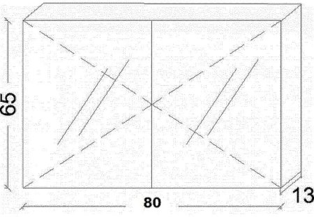 Зеркальный шкаф Boheme Armadi Art Vallessi 80 547-Z с подсветкой Зебрано глянец 
