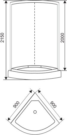 Душевая кабина Arcus ES-312GWP 