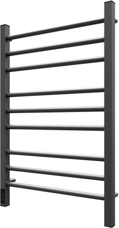 Полотенцесушитель электрический Point Веста PN70758GR П9 500x800, диммер слева, графит премиум 