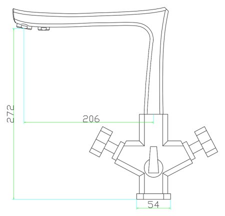 Смеситель для кухонной мойки Zorg Inox Certe 