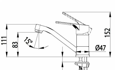 Смеситель для раковины Teka Salina 273866210 Хром 
