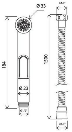 Лейка для гигиенического душа AM.PM F0202064 Хром 