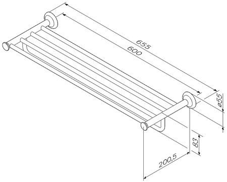 Полка для полотенец AM.PM Like A8037700 хром 