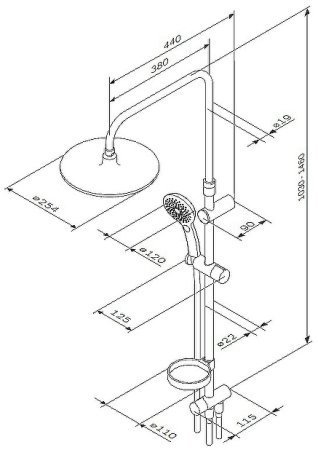 Душевая система AM.PM Inspire 2.0 F0750A100 Хром 