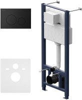 Инсталляция AM.PM Pro I012704.9038 для подвесного унитаза с Черной матовой клавишей смыва Инсталляция AM.PM Pro I012704.9038 для подвесного унитаза с Черной матовой клавишей смыва