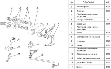 Смеситель WasserKRAFT Aller 1062L универсальный 