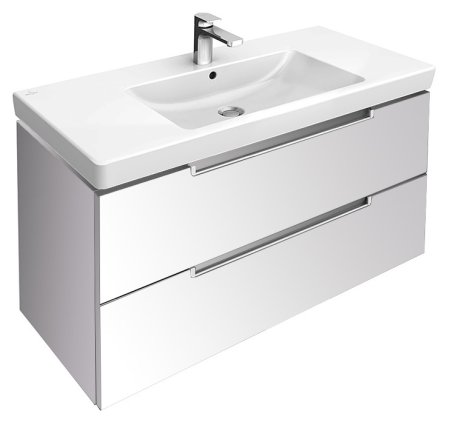 Тумба с раковиной Villeroy & Boch Subway 2.0 100 белая 