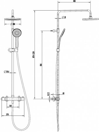 Душевая стойка Villeroy & Boch TVS00000600061 