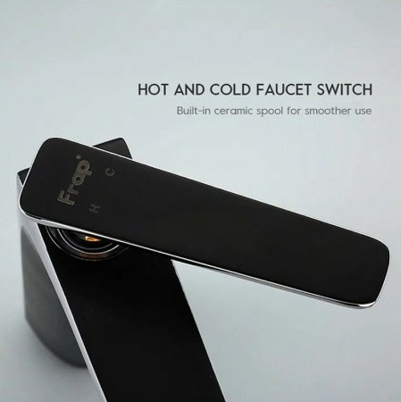 Смеситель для раковины Frap H57 F1057-2 Черный матовый Хром 