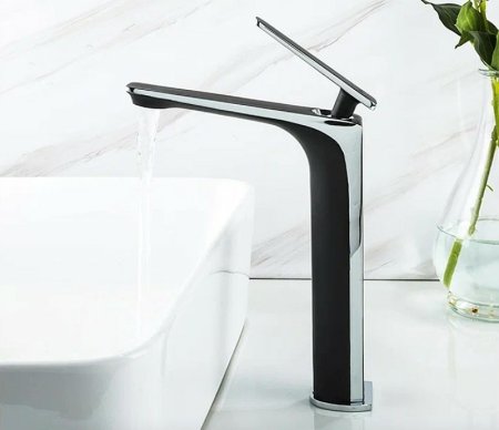 Смеситель для раковины Frap H57 F1057-2 Черный матовый Хром 