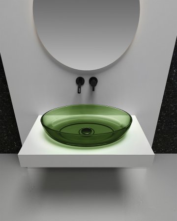 Раковина-чаша Abber Kristall 60 AT2801Emerald Зеленая 