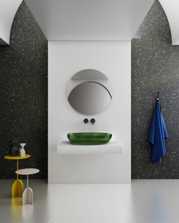 Раковина-чаша Abber Kristall 60 AT2801Emerald Зеленая 