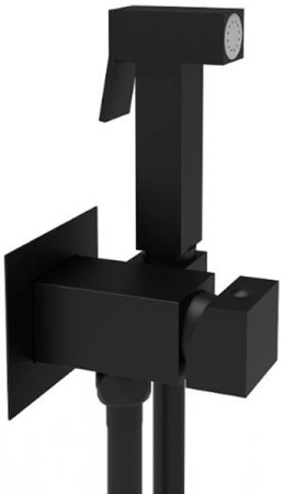 Гигиенический душ со смесителем Paffoni Tweet Square ZDUP112NO Черный 