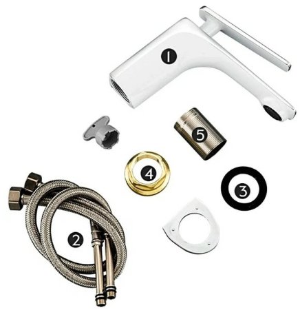 Смеситель для раковины Frap H58 F1058 Белый Хром 