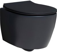 Унитаз Allen Brau Fantasy 4.11004.31 подвесной Черный матовый без сиденья Унитаз Allen Brau Fantasy 4.11004.31 подвесной Черный матовый без сиденья