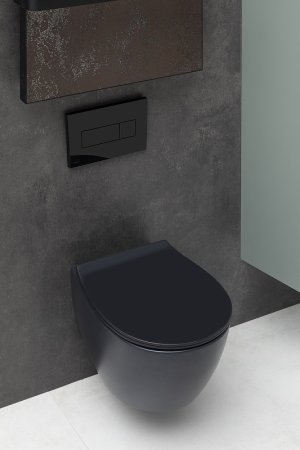 Унитаз Allen Brau Fantasy 4.11004.31 подвесной Черный матовый без сиденья 