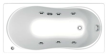 Акриловая ванна Bas Тесса 140x70 см с гидромассажем 