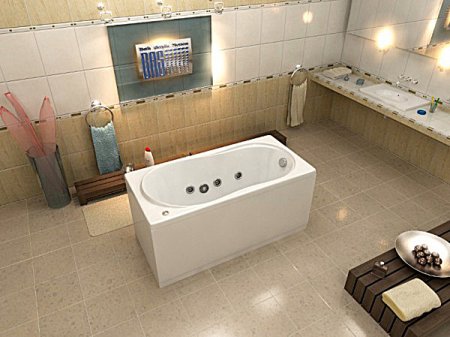 Акриловая ванна Bas Тесса 140x70 см с гидромассажем 