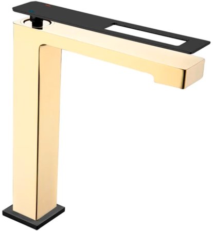 Смеситель для раковины Boheme Q 142-GB Золото Черный 