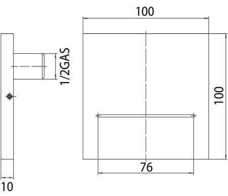 Излив для смесителя Bossini Ole Square E86908.030 Хром 