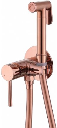 Гигиенический душ со смесителем Abber Wasser Kreis AF8125RG Розовое золото 