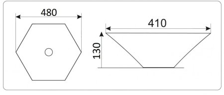 Умывальник CeramaLux 607B 