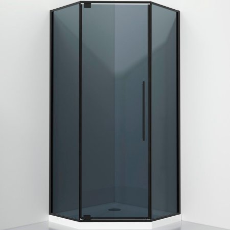 Душевой уголок Black&White Stellar Wind S815 BG 100x100 8151000G профиль Черный матовый стекло серое 
