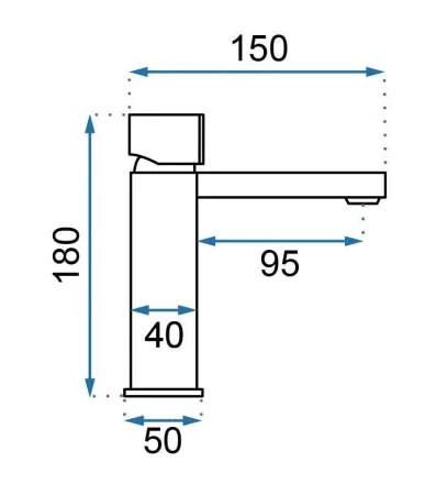 Смеситель для раковины без донного клапана Rea Icon REA-B5680 
